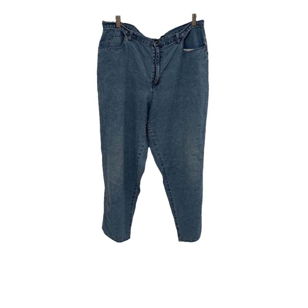 Crazy Horse Capri Pants Women 18 Linen Cotton Lightweight Denim Coastal Summer
